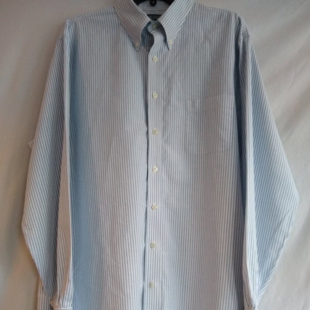 MENS LANDS' END LONG SLEEVE CASUAL DRESS SHIRT